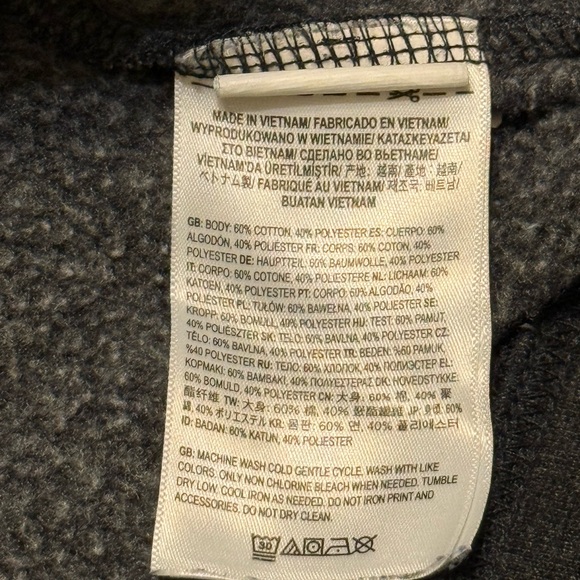 Youth Vans Off The Wall Dark Heather Gray  Hoodie - Picture 6 of 10